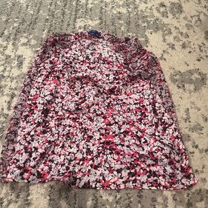 Floral Pink and Black Women's blouse